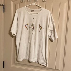 Cactus California Tshirt with Kokopelli Flute Players